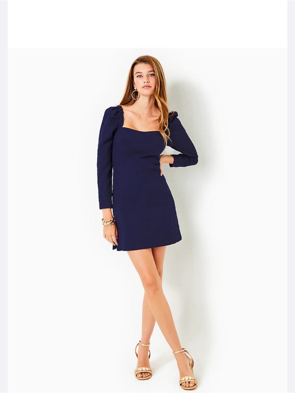 Lilly Pulitzer Ivanna long sleeve True Navy size 12 Romper